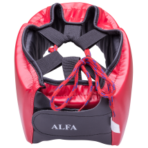 Шлем открытый Alfa HGA-4014, кожзам, красный